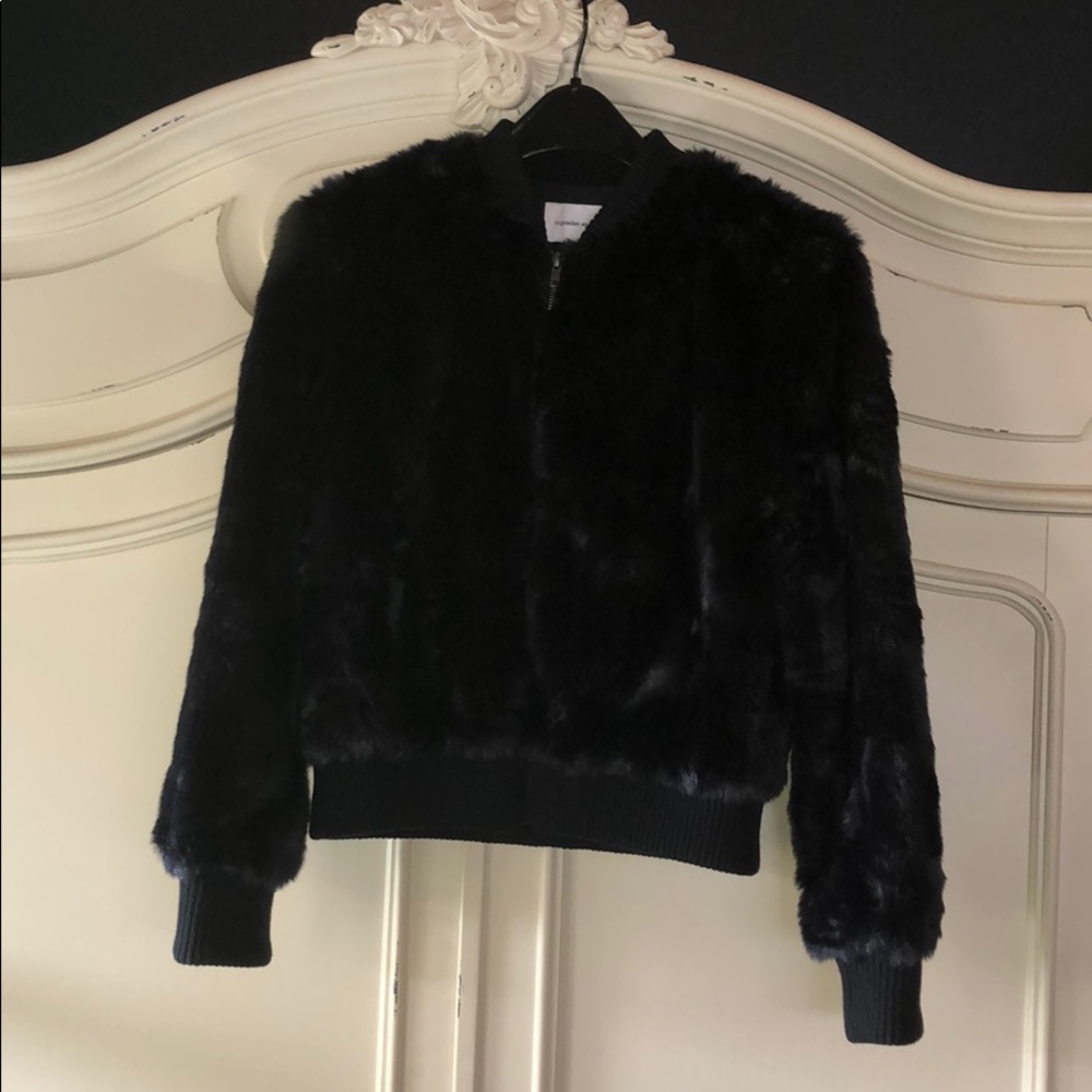 Anthropologie faux fur Bomber Jacket
